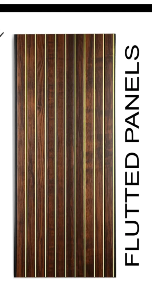 Fluted panel golden line